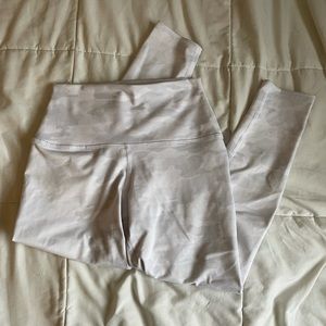 white camo leggings